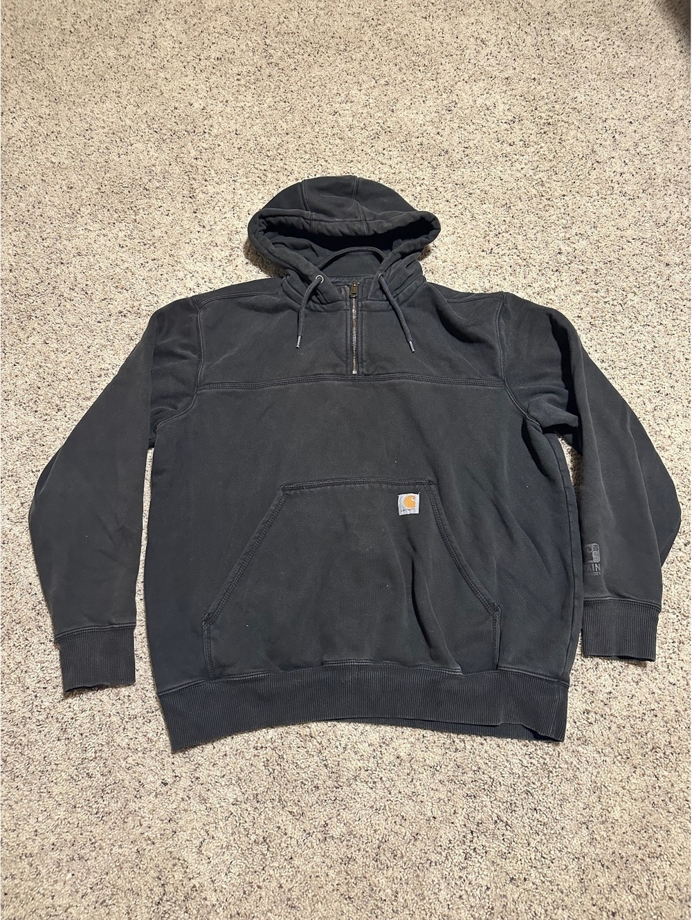 Carhartt Black Original Fit Half-Zip Hoodie XL